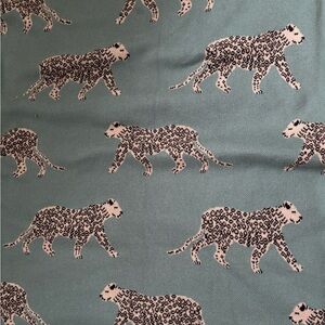 Leopard Print throw/toddler/baby blanket Teal and black